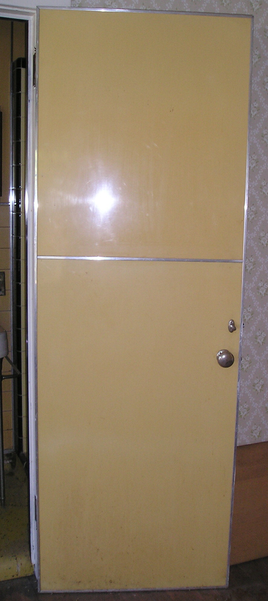 Yellow Vinyl Bathroom Doors ND MillWerk Salvage and Sales