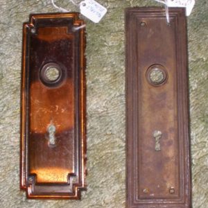 antique door knob plates