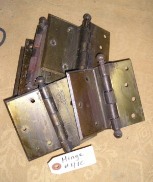 Offset Brass-colored Hinge