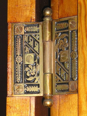 Ornate Stamped Steel Hinges