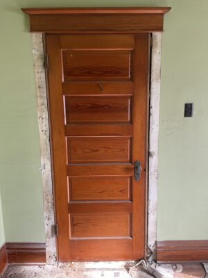 Pair of Pine Five Panel Doors