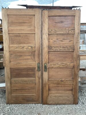 Stripped Oak Pocket Doors