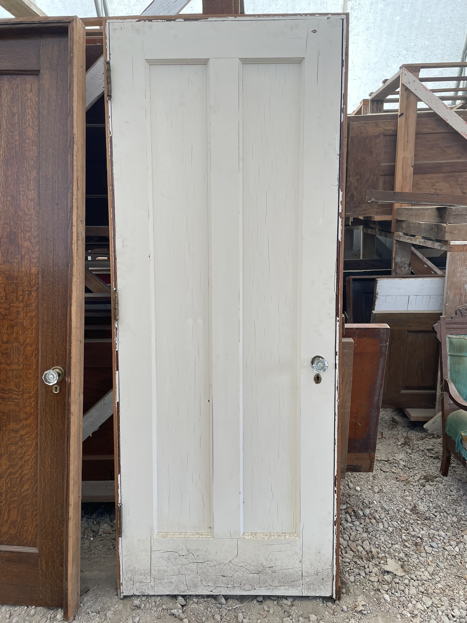 Four Matching Quartersawn Oak Doors - Image 7