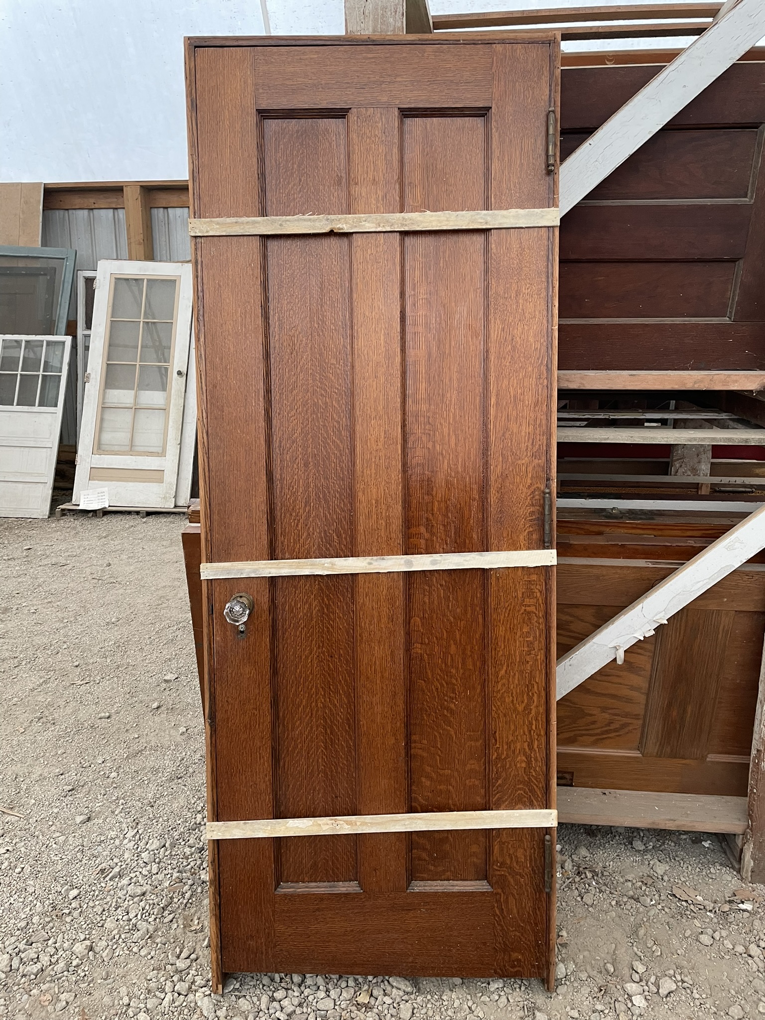 Four Matching Quartersawn Oak Doors - Image 2