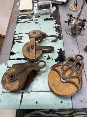 Vintage Pulleys and Block and Tackle