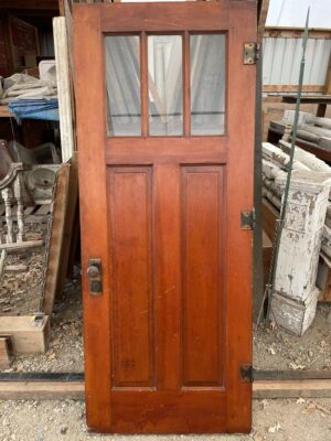 Three Pane Glass Entry Door