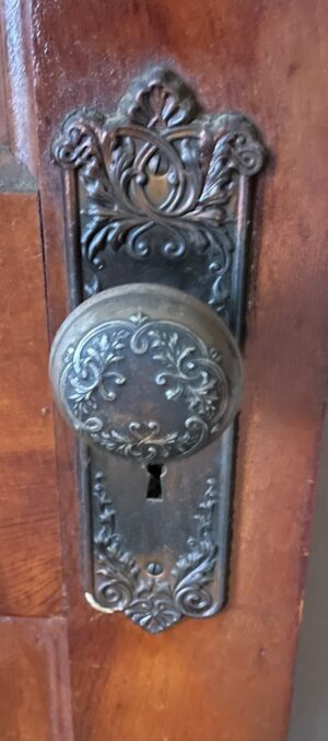Floral Japanned Door Plates