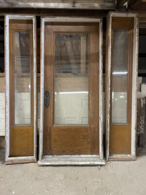 Beveled Glass Door with Sidelights