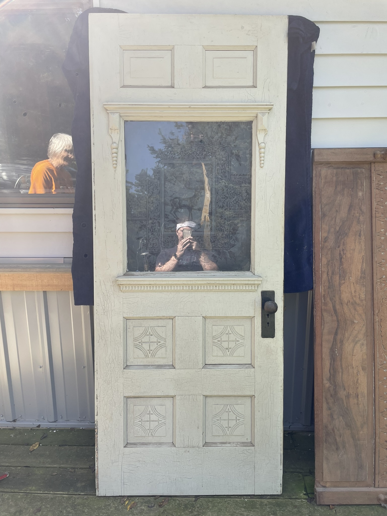 Two Beautiful Etched Glass Doors