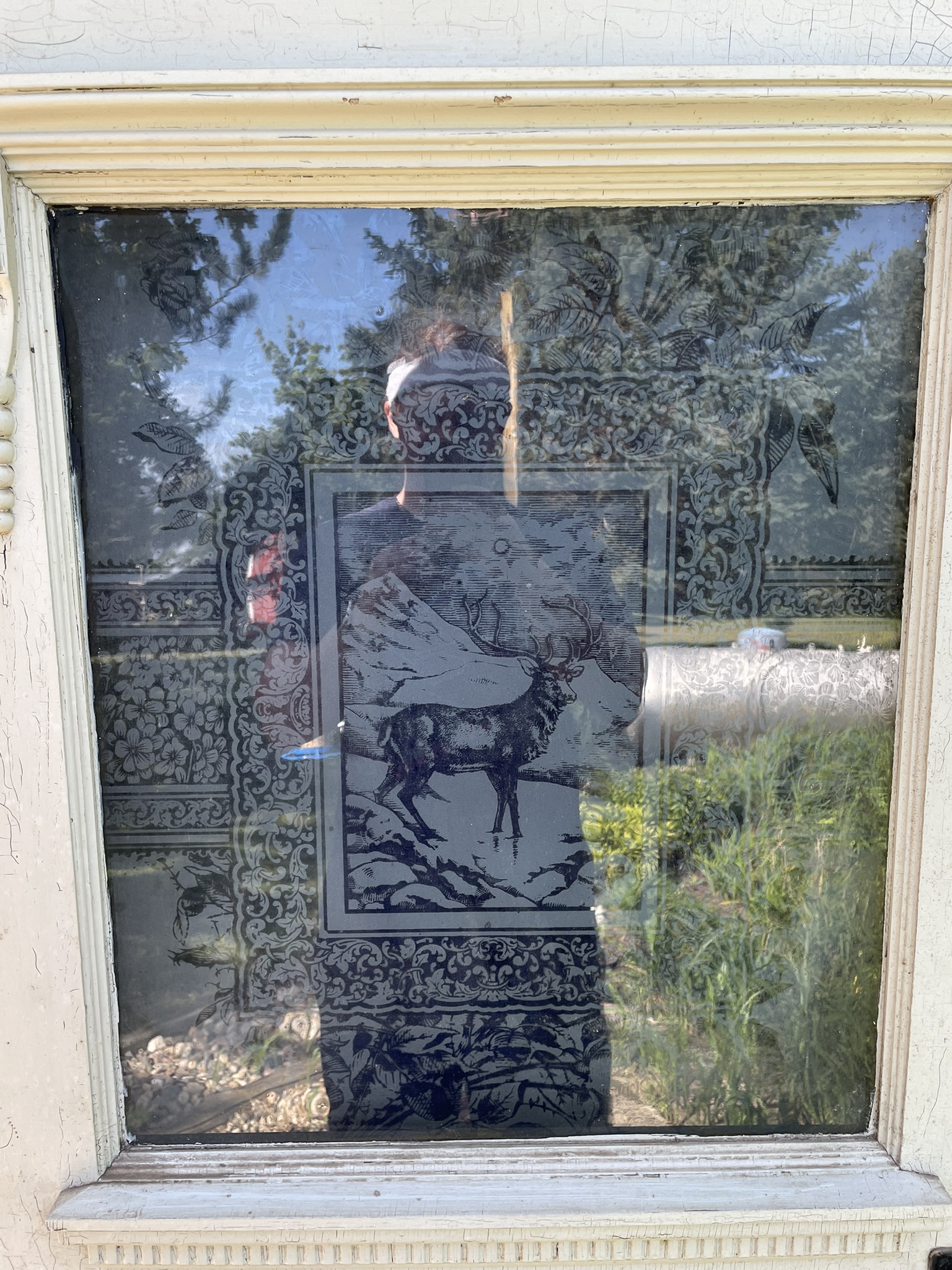 Two Beautiful Etched Glass Doors - Image 2