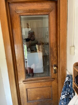 Oak Front Door with Decorative Molding
