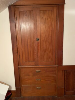 Two Matching Pine Linen Closets