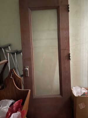 Full Glass Oak Door with Nice Molding