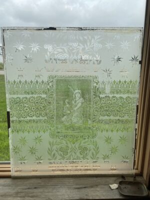Three Beautiful Pieces of Stenciled Glass